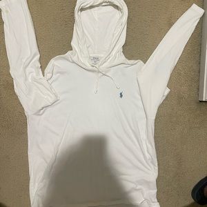 Ralph Lauren Polo White Hoodie fleece Shirt XL